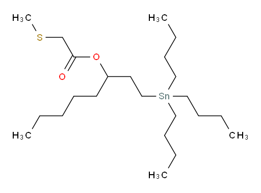 1-(三丁基锡基)辛-3-基 2-(甲基硫基)乙酸酯