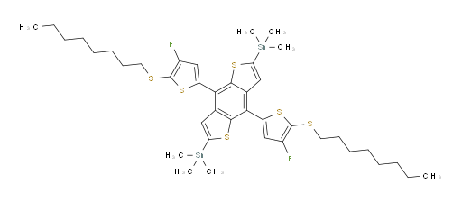 (4,8-双(4-氟-5-(辛基硫基)噻吩-2-基)苯并[1,2-b:4,5-b']二噻吩-2,6-二基)双(三甲基锡烷)