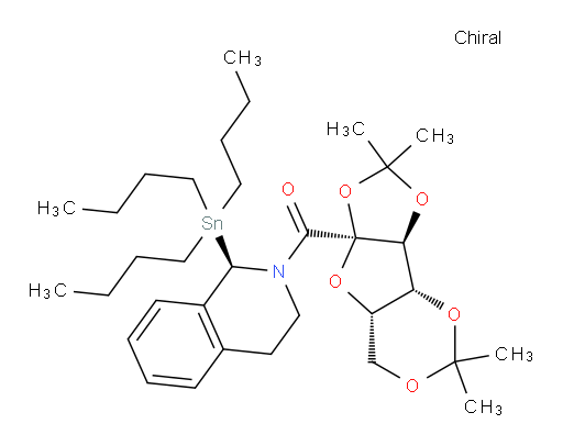 ((3aS,3bR,7aS,8aR)-2,2,5,5-四甲基四氢-3aH-[1,3]二氧杂环戊烷并[4',5':4,5]呋喃并[3,2-d][1,3]二噁烯-8a-基)((R)-1-(三丁基锡基)-3,4-二氢异喹啉-2(1H)-基)甲酮