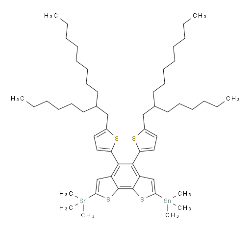 (4,5-双(5-(2-己基癸基)噻吩-2-基)苯并[1,2-b:6,5-b']二噻吩-2,7-二基)双(三甲基锡烷)