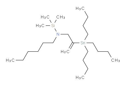 N-己基-1,1,1-三甲基-N-(2-(三丁基锡基)烯丙基)硅杂n胺