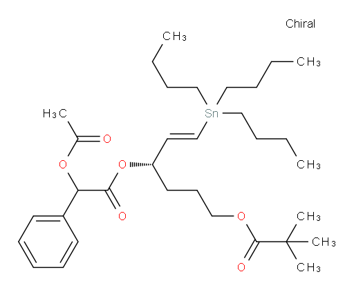 (4S,E)-4-(2-乙酰氧基-2-苯基乙酰氧基)-6-(三丁基锡基)己-5-烯-1-基 特戊酸酯