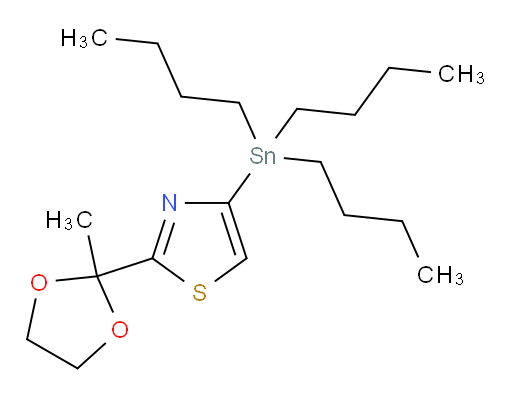 2-(2-甲基-1,3-二氧杂环戊烷-2-基)-4-(三丁基锡基)噻唑