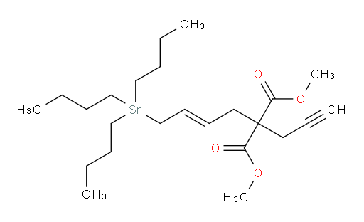 (E)-二甲基 2-(丙-2-炔-1-基)-2-(4-(三丁基锡基)丁-2-烯-1-基)丙二酸酯