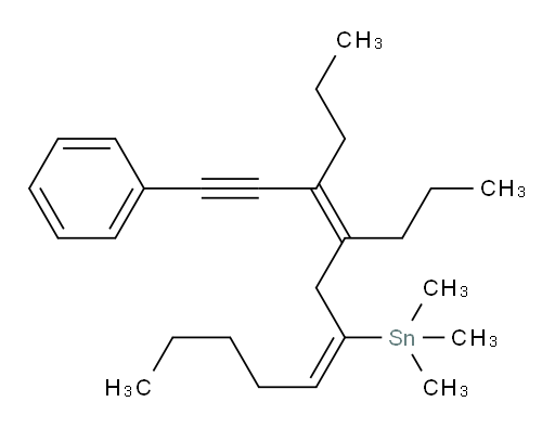 三甲基((5E,8Z)-9-(苯基乙炔基)-8-丙基十二-5,8-二烯-6-基)锡烷