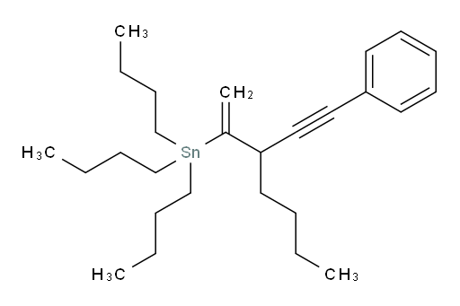 三丁基(3-(苯基乙炔基)庚-1-烯-2-基)锡烷