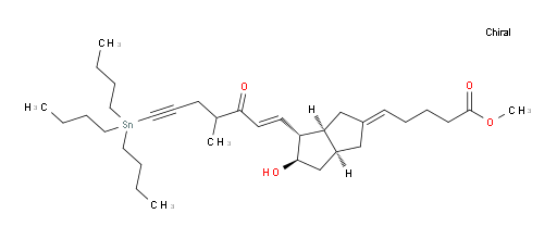 (E)-甲基 5-((3aS,4R,5R,6aS)-5-羟基-4-((E)-4-甲基-3-氧代-7-(三丁基锡基)庚-1-烯-6-炔-1-基)六氢五len-2(1H)-亚基)戊酸酯