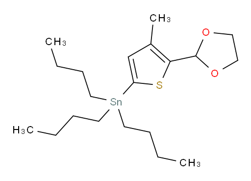 (5-(1,3-二氧杂环戊烷-2-基)-4-甲基噻吩-2-基)三丁基锡烷