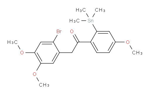 2-(2-溴-4,5-二甲氧基苯基)-1-(4-甲氧基-2-(三甲基锡基)苯基)乙酮