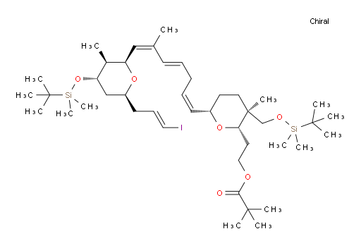 2-((2S,3S,6S)-6-((1Z,4E,6Z)-7-((2R,3S,4S,6S)-4-((叔丁基二甲基sil氧基))-6-((E)-3-碘烯丙基)-3-甲基四氢-2H-吡喃-2-基)-6-甲基庚-1,4,6-三烯-1-基)-3-(((叔丁基二甲基sil氧基))甲基)-3-甲基四氢-2H-吡喃-2-基)乙基 特戊酸酯