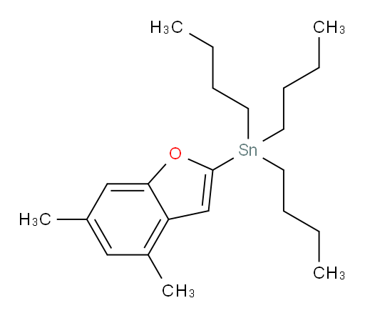 三丁基(4,6-二甲基苯并呋喃-2-基)锡烷