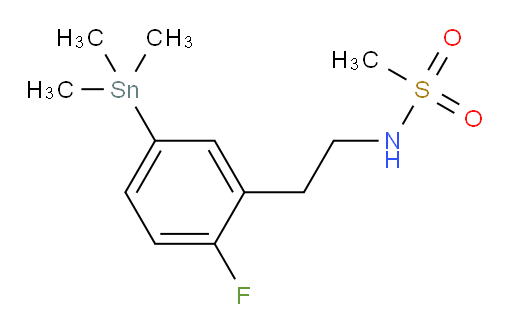 N-(2-氟-5-(三甲基锡基)苯乙基)甲烷磺酰胺