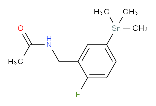 N-(2-氟-5-(三甲基锡基)苄基)乙酰胺