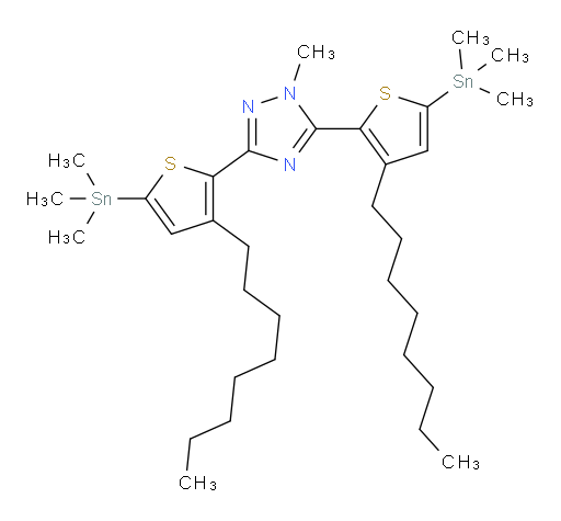 1-methyl-3,5-bis(3-octyl-5-(trimethylstannyl)thiophen-2-yl)-1H-1,2,4-triazole
