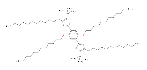 (5,5'-(2,5-双(十二烷氧基)-1,4-苯二基)双(3-十二烷基噻吩-5,2-二基))双(三甲基锡烷)