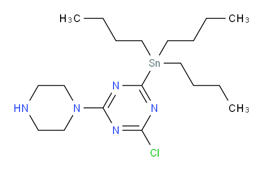 2-氯-4-(哌嗪-1-基)-6-(三丁基锡基)-1,3,5-三嗪