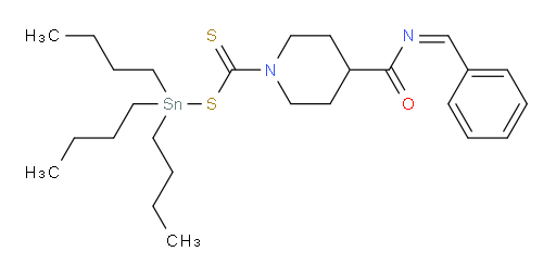 (Z)-三丁基锡基 4-(苄亚基胺甲酰基)哌啶-1-二硫代甲酸酯