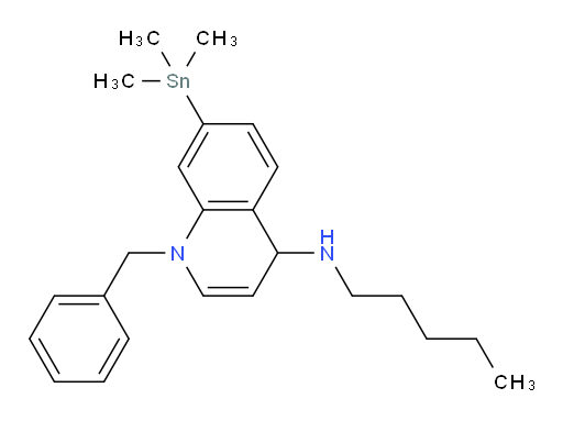 1-苄基-N-戊基-7-(三甲基锡基)-1,4-二氢喹啉-4-胺