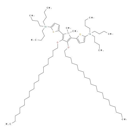 3,4-双(二十烷氧基)-1,1-二甲基-2,5-双(5-(三丁基锡基)噻吩-2-基)-1H-硅杂环戊烯