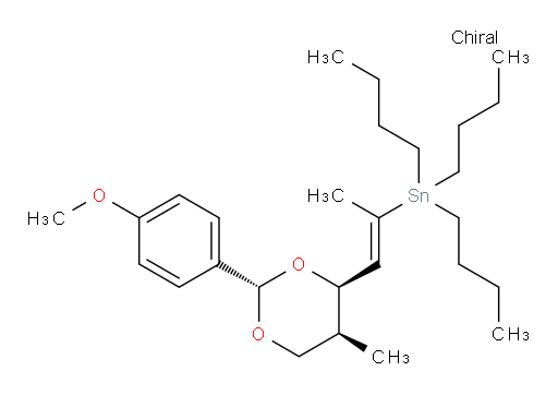tributyl((E)-1-((2S,4R,5S)-2-(4-methoxyphenyl)-5-methyl-1,3-dioxan-4-yl)prop-1-en-2-yl)stannane