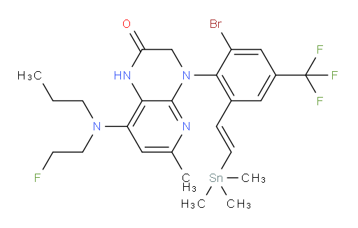 (E)-4-(2-溴-4-(三氟甲基)-6-(2-(三甲基锡基)乙烯基)苯基)-8-((2-氟乙基)(丙基)氨基)-6-甲基-3,4-二氢吡啶并[2,3-b]吡嗪-2(1H)-酮