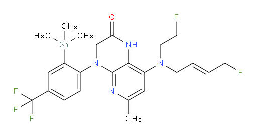 (E)-8-((4-氟丁-2-烯-1-基)(2-氟乙基)氨基)-6-甲基-4-(4-(三氟甲基)-2-(三甲基锡基)苯基)-3,4-二氢吡啶并[2,3-b]吡嗪-2(1H)-酮