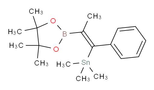 (E)-三甲基(1-苯基-2-(4,4,5,5-四甲基-1,3,2-二氧杂环己硼烷-2-基)丙烯-1-基)锡烷