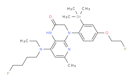 8-(乙基(4-氟丁基)氨基)-4-(4-(2-氟乙氧基)-2-(三甲基锡基)苯基)-6-甲基-3,4-二氢吡啶并[2,3-b]吡嗪-2(1H)-酮