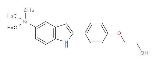 2-(4-(5-(三甲基锡基)-1H-吲哚-2-基)苯氧基)乙醇