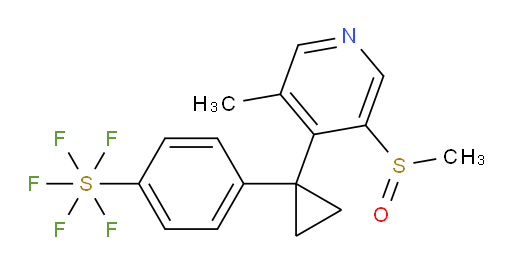4-(1-(3-methyl-5-(methylsulfinyl)pyridin-4-yl)cyclopropyl)(pentafluoromercapto)benzene