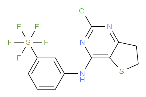 3-((2-chloro-6,7-dihydrothieno[3,2-d]pyrimidin-4-yl)amino)(pentafluoromercapto)benzene