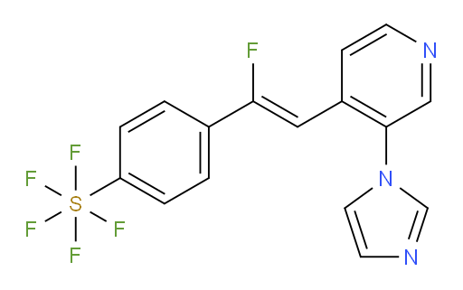 (Z)-4-(2-(3-(1H-imidazol-1-yl)pyridin-4-yl)-1-fluorovinyl)(pentafluoromercapto)benzene
