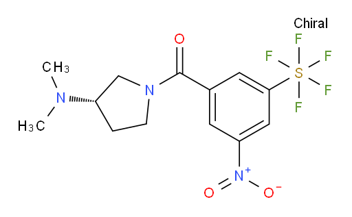 (S)-(3-(dimethylamino)pyrrolidin-1-yl)(3-(pentafluoromercapto)-5-nitrophenyl)methanone