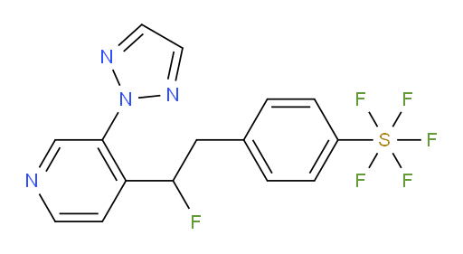 4-(2-(3-(2H-1,2,3-triazol-2-yl)pyridin-4-yl)-2-fluoroethyl)(pentafluoromercapto)benzene