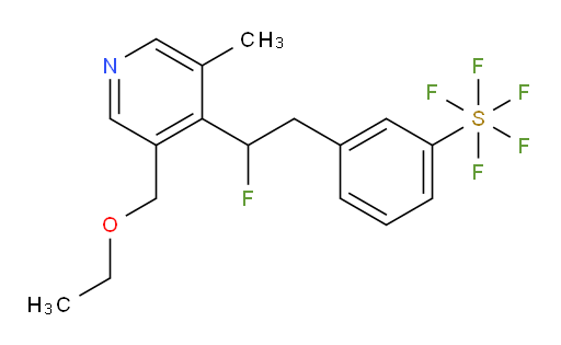 3-(2-(3-(ethoxymethyl)-5-methylpyridin-4-yl)-2-fluoroethyl)(pentafluoromercapto)benzene