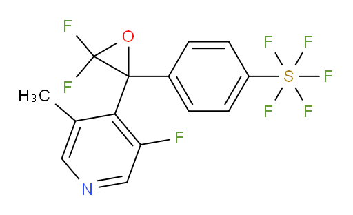 4-(3,3-difluoro-2-(3-fluoro-5-methylpyridin-4-yl)oxiran-2-yl)(pentafluoromercapto)benzene