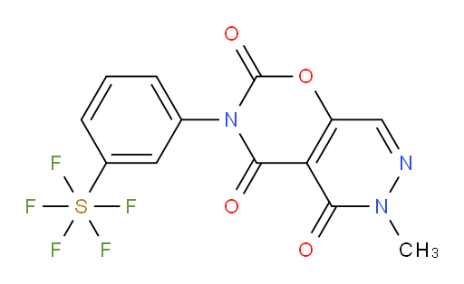 3-(3-(pentafluoromercapto)phenyl)-6-methyl-2H-pyridazino[4,5-e][1,3]oxazine-2,4,5(3H,6H)-trione