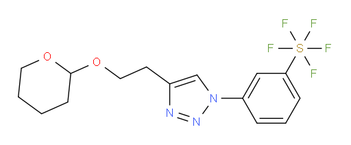 3-(4-(2-((tetrahydro-2H-pyran-2-yl)oxy)ethyl)-1H-1,2,3-triazol-1-yl)(pentafluoromercapto)benzene