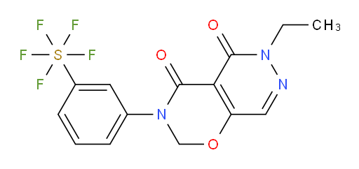 [3-(6-Ethyl-5,6-dihydro-4,5-dioxo-2H-pyridazino[4,5-e]-1,3-oxazin-3(4H)-yl)phenyl]sulfur pentafluoride