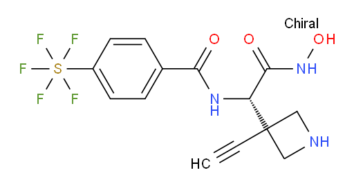 [4-[[[(1S)-1-(3-Ethynyl-3-azetidinyl)-2-(hydroxyamino)-2-oxoethyl]amino]carbonyl]phenyl]sulfur pentafluoride