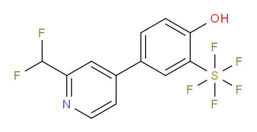 4-(2-(difluoromethyl)pyridin-4-yl)-2-(pentafluoromercapto)phenol