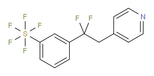 3-(1,1-difluoro-2-(pyridin-4-yl)ethyl)(pentafluoromercapto)benzene