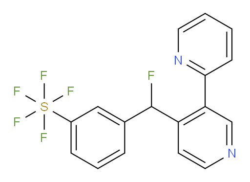 3-([2,3'-bipyridin]-4'-ylfluoromethyl)(pentafluoromercapto)benzene