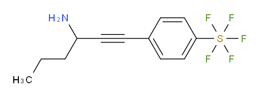4-(3-aminohex-1-yn-1-yl)(pentafluoromercapto)benzene