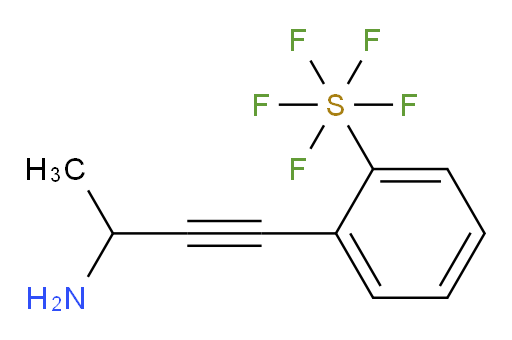 2-(3-aminobut-1-yn-1-yl)(pentafluoromercapto)benzene