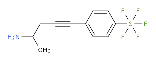 4-(4-aminopent-1-yn-1-yl)(pentafluoromercapto)benzene
