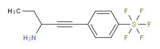 4-(3-aminopent-1-yn-1-yl)(pentafluoromercapto)benzene