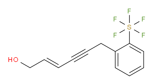 (E)-6-(2-(pentafluoromercapto)phenyl)hex-2-en-4-yn-1-ol