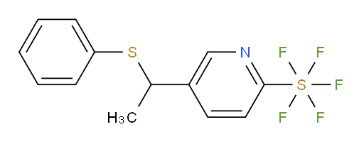 5-(1-(phenylthio)ethyl)pyridine-2-ylsulfur pentafluoride