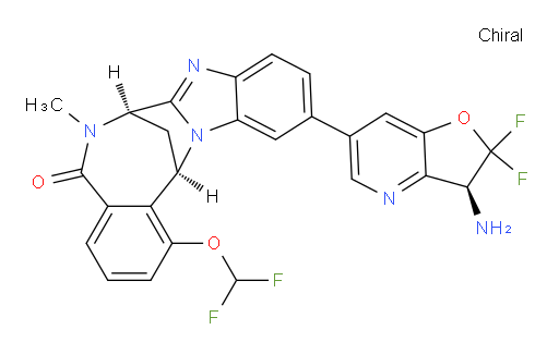 (7R,14R)-11-[(3S)-3-amino-2,2-difluoro-2,3-dihydrofuro[3,2-b]pyridin-6-yl]-1-(difluoromethoxy)-6,7-dihydro-6-methyl-7,14-Methanobenzimidazo[1,2-b][2,5]benzodiazocin-5(14H)--one